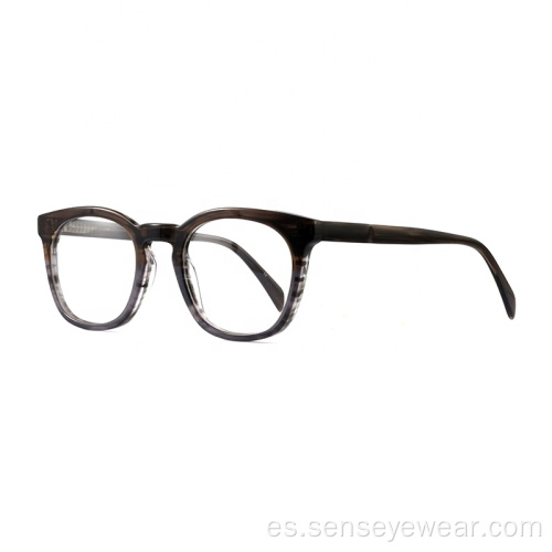 Gafas de marco óptico de acetato de bisel de moda unisex occhiali